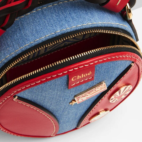 クロエ DARIA メタルピン付 ラウンドミニバッグ 偽物 CHC21SP200D9445D